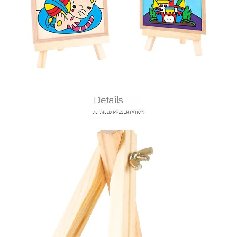 1/5pcs Natural Wood Mini Easel Frame Tripod Display Meeting Wedding Table Name Card Stand Display Holder Children Painting Craft