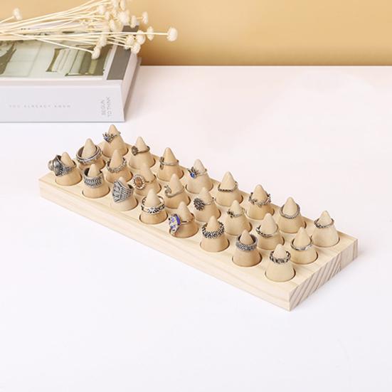 Ring Display Stand Modern Reusable Burr-free 6/12/24 Holder Jewelry Tray Commercial Use