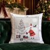 Christmas Scene Throw Pillow Covers Pattern Cushion Cover Suitable for Sofa Bedroom Car Pillow Cover