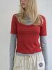 KIJUN Layered Jersey Top Red