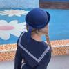 College Style Bow Bowler Hat Cute Sailor Hat Retro Round Dome Fedora Hat  Outdoor