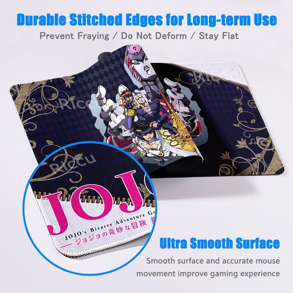 XXL HD Printing Rug JOJO Bizarre Adventure Mouse Pad Gamer Keyboard Pads Non-slip Mousepad Anime Gaming PC Accessories Desk Mat