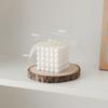 Rubik's Cube Aromatherapy Candle - Soy Wax White Geometric Ornament & Home Decor Candle