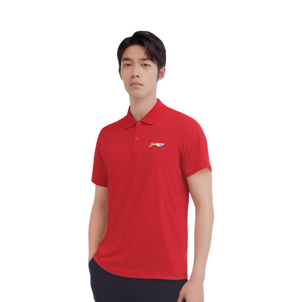 Li Ning Variety Training Collection Polo Shirt Men's Vermilion APLN399-3