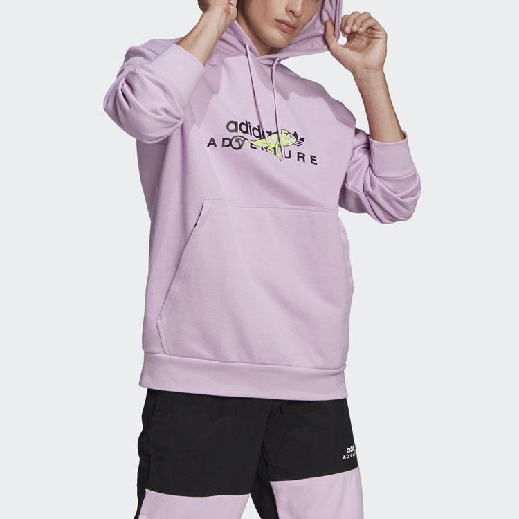 Adidas Originals Trefoil Chameleon Print Hoodie Men Tops Light-Purple GN2326