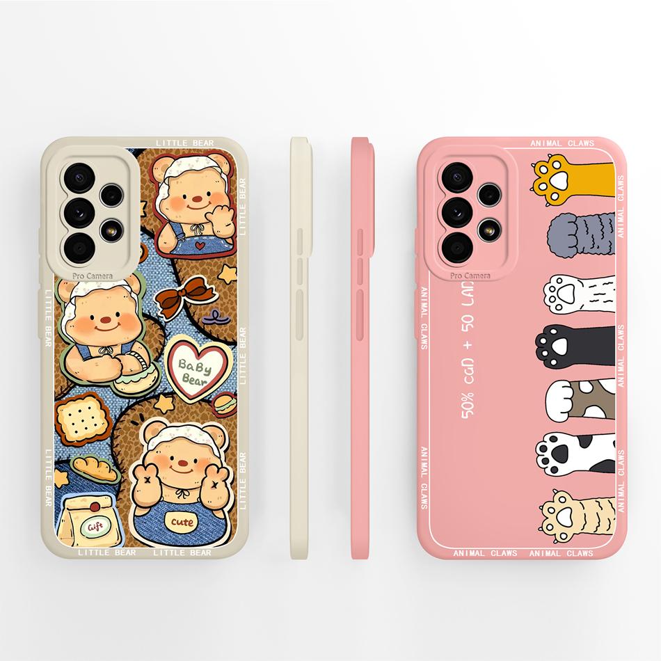 For Samsung Galaxy A52 A52S Phone Case Creative Design Lightweight Funda For Samsung A 52s Soft Smooth Liquid Silicone Housing