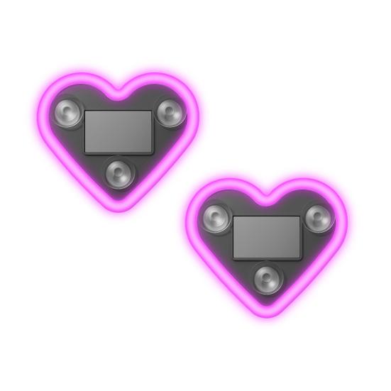 Solar Heart Shape Neon Light for Car Window Waterproof LED Mood Lamp with Suction Cup Romantic Atmosphere Decor