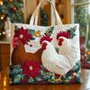 3D TEMU Womens Fashion Printed Tote Shoulder Bag 600D Oxford Cloth