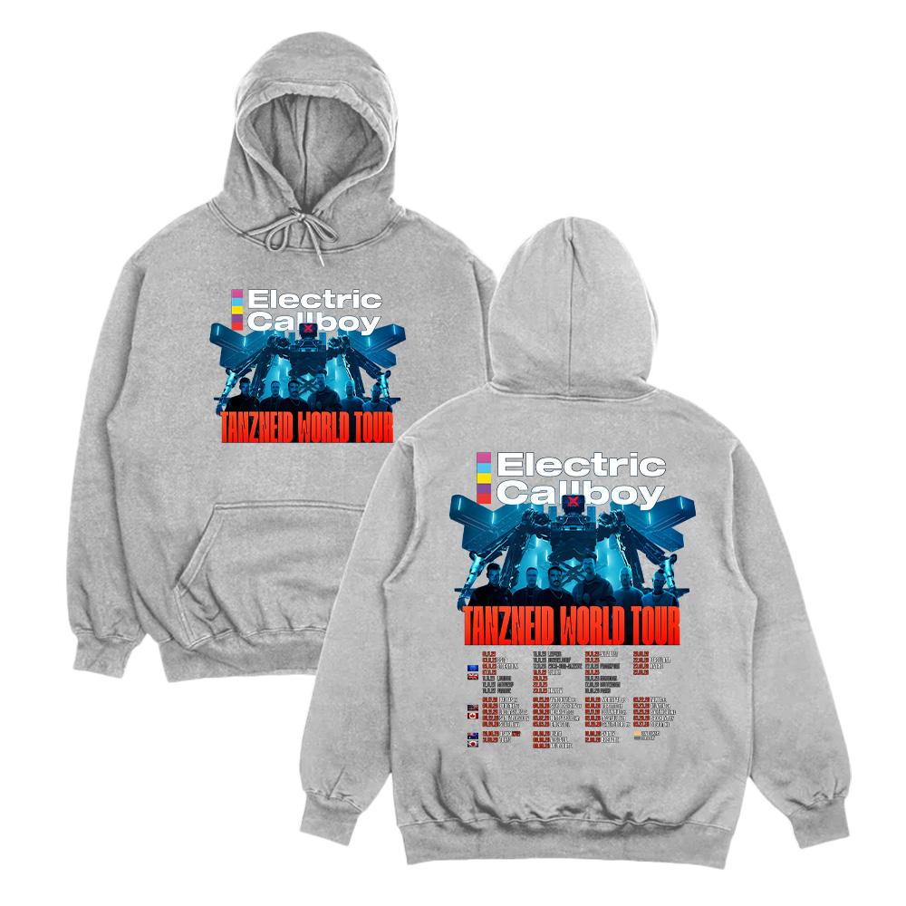 

Electric Callboy Tanzneid World Tour Streetwear for Autumn Winter New Long Sleeve Men s Women s Clothing High Street Pullovers XS серый