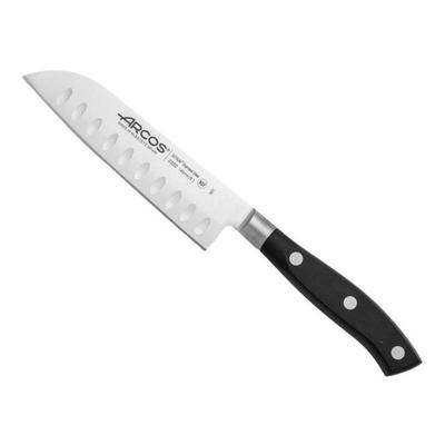 Santoku Knife - ARCOS - 14cm - Nitrum Stainless Steel - POM Handle - Granton Edge