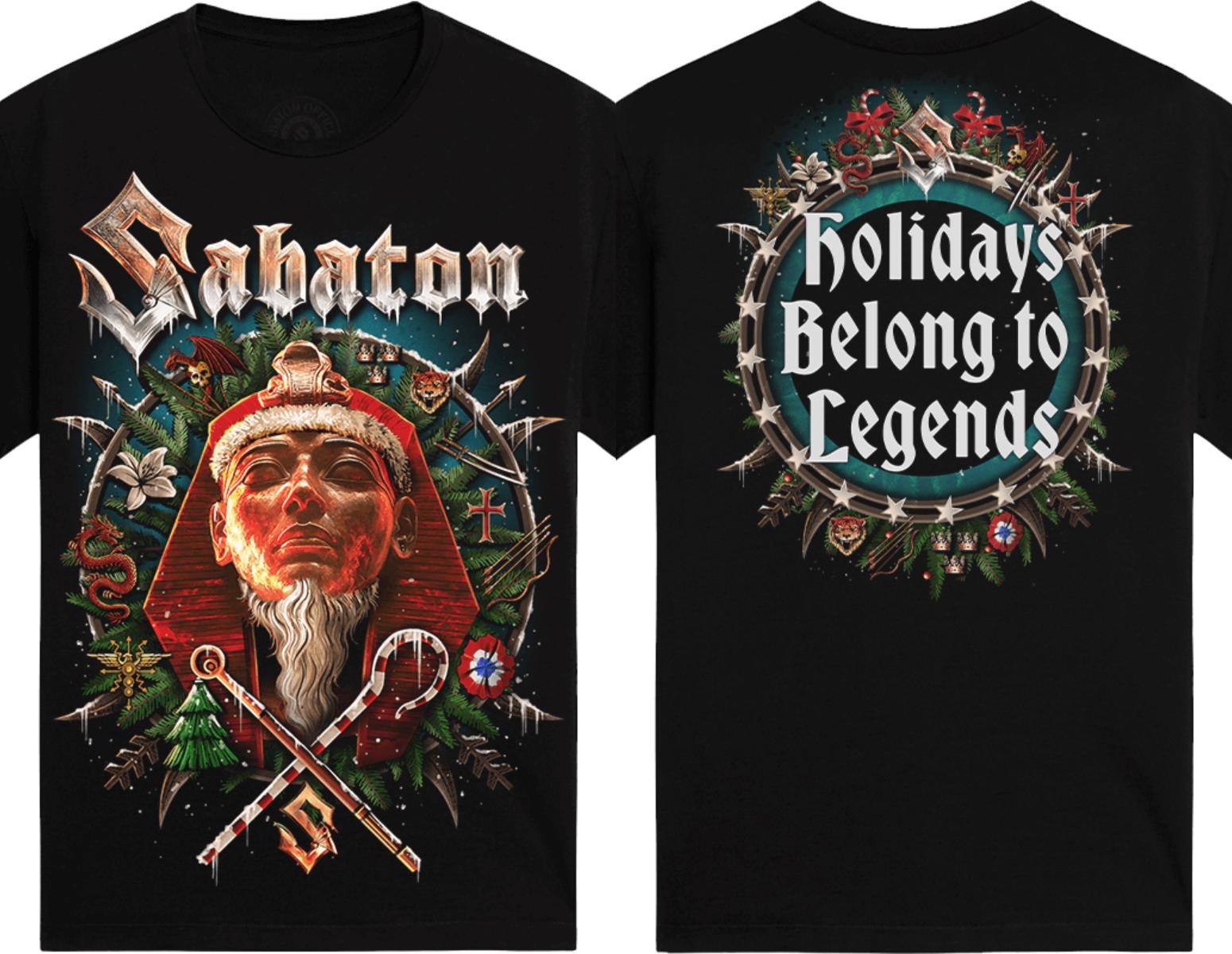 Рок Y2k Харадзюку Повседневная Хлопковая Высококачественная Футболка Праздники Принадлежат Легендам Футболка Sabaton Графическая Оверсайз Футболка Унисекс S
