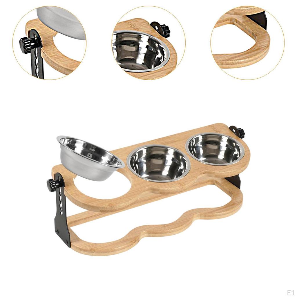 Cat Feeding Bowl with 3 Bowls Raised Feeder Elevated Pet for Indoor Cats Puppy