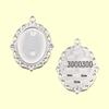 2-Color Oval Gold Stainless Steel Base Tray Necklace (18x25mm) Jewelry Accessories