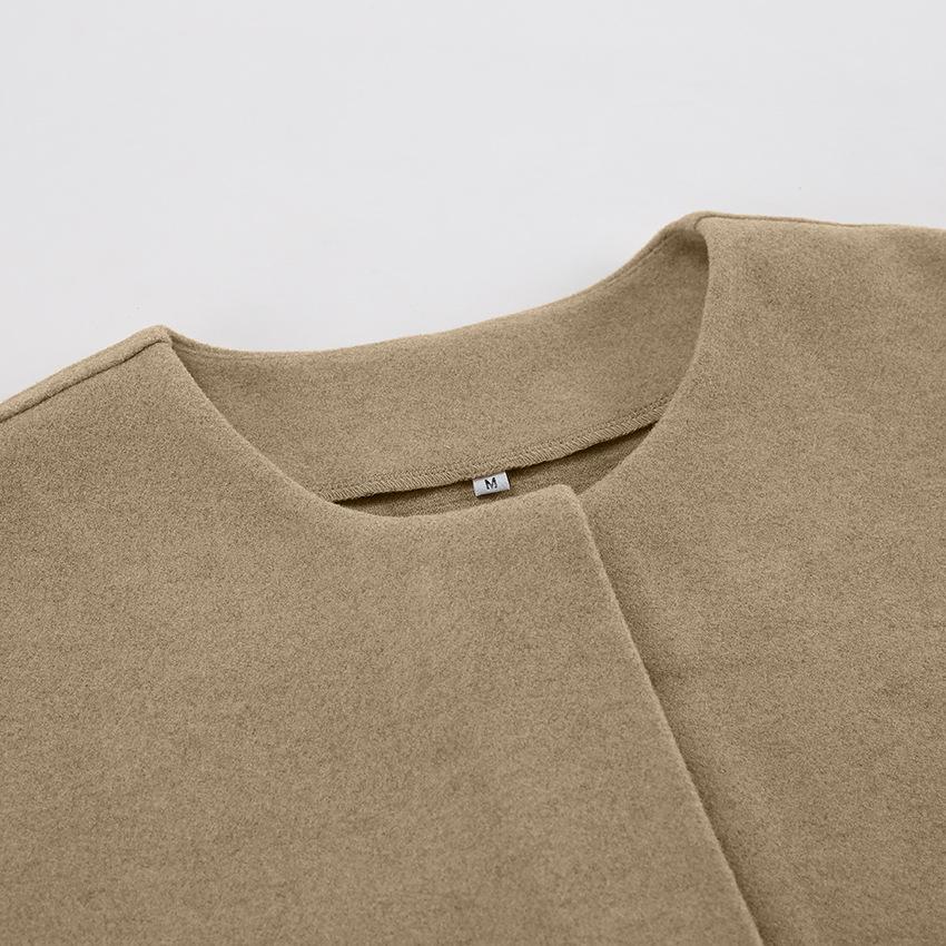2023 Merlad Style Brown Woolen Coat: European & American Autumn/Winter Short Women's Top
