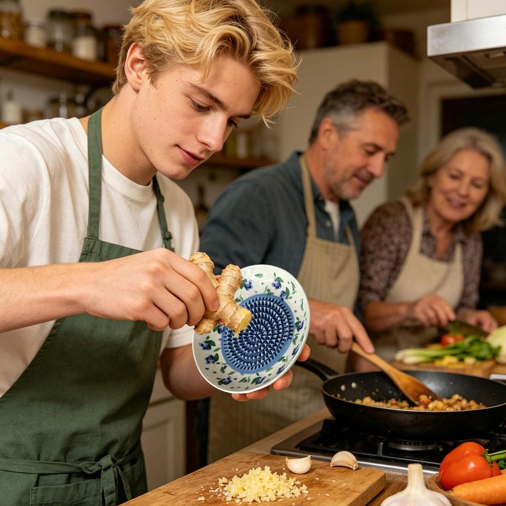 Ceramic Garlic Grater Plate Garlic Grater Bowl  Round Manual Ceramic Plate For Ginger Cheese Tomato Strawberry Fruit Vegetable
