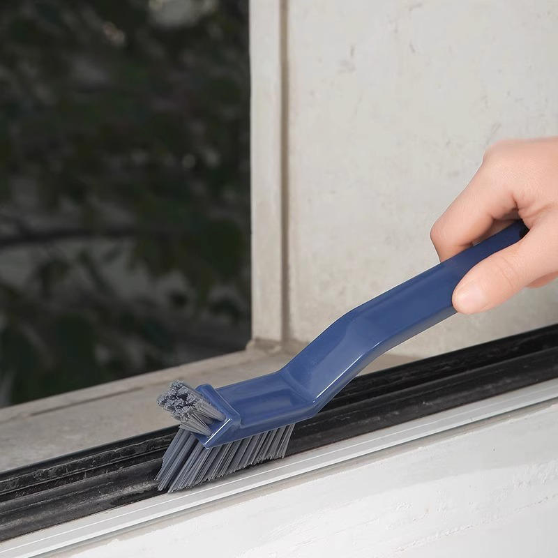 Multifunctional Hard Bristle Crevice Cleaning Brush Corner Window Gap Cleaning Brushes Tools for Kitchen Bathroom Household Use