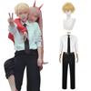 Denji Cosplay Kostüm mit Unsterblichem Erwachsenen Schulfest Bühnenoutfit Perücke [Kamihei Ryohin] Perücke, Körper, Größe, Cosplay, Kostüm, (Denji enthalten, XL)