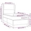 3129079 vidaXL Divan Bed with Mattress Dark Blue 100x200 Cm