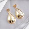 INS Wind Simple Smooth Love Water Drop Metal Earrings Fashion Exaggerated Geometric Heart Stud Earrings Earrings