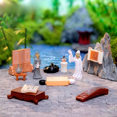 Micro-landscape Ancient-style Poetry and CalligraphyLi Bai Art Decorative Items and Accessories Miniature Small Ornaments