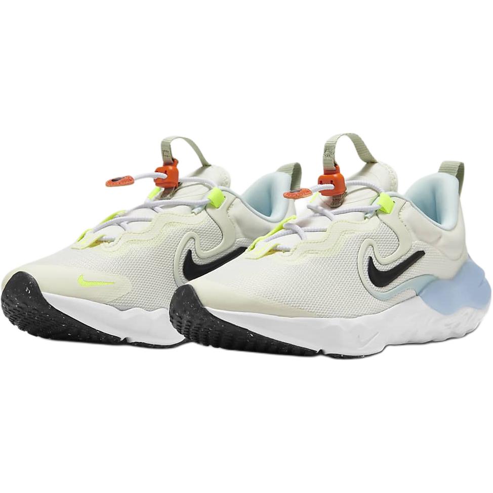 Nike Run Flow SE GS White Black Glacier Blue Kids Sneakers Sail HV1803-101