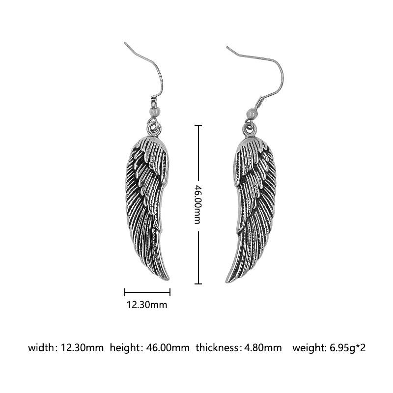 European Retro Punk Angel Wing Earrings: Unisex Dangle with Hip Hop Flair
