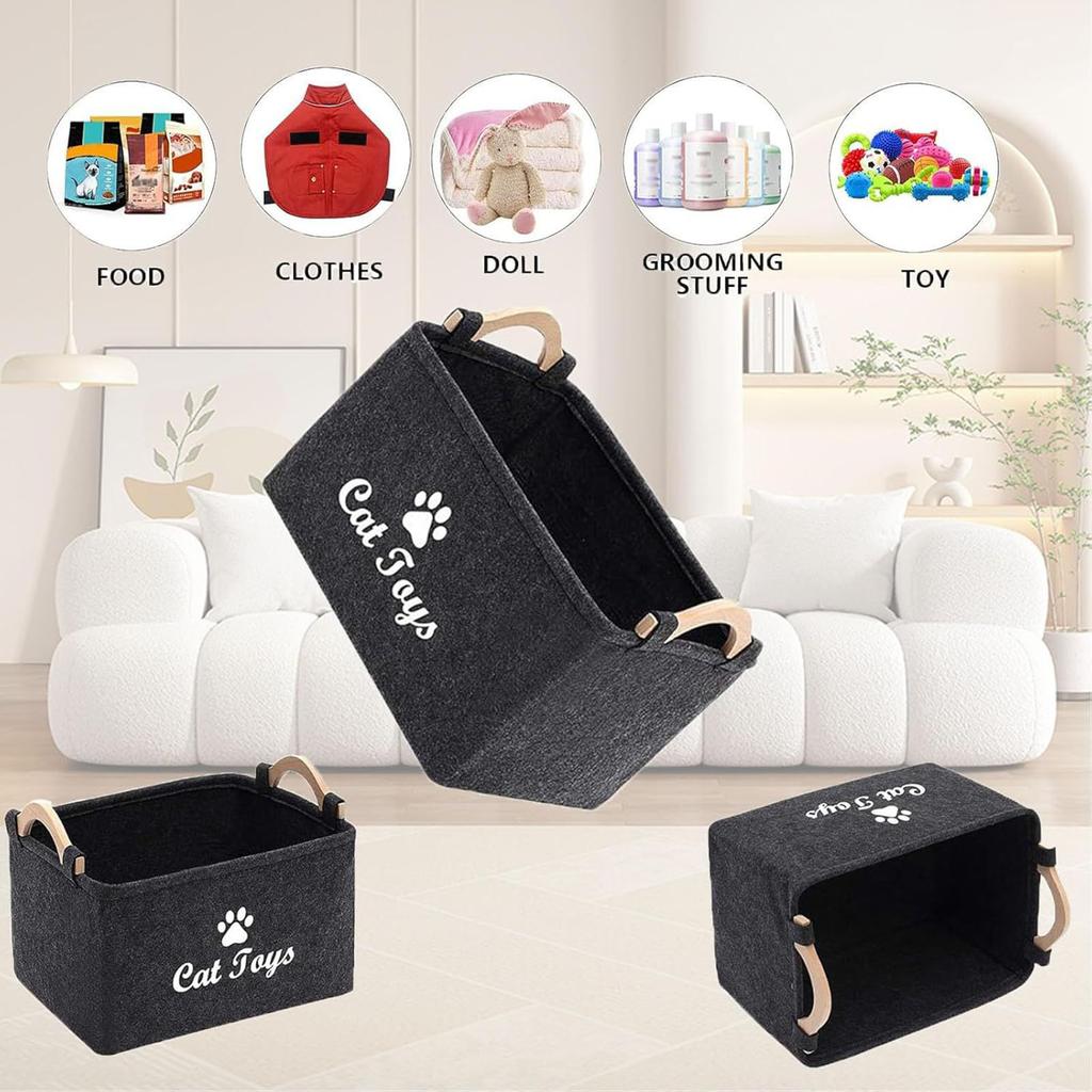 Pet Snack Clothing Toys Felts Storage Basket