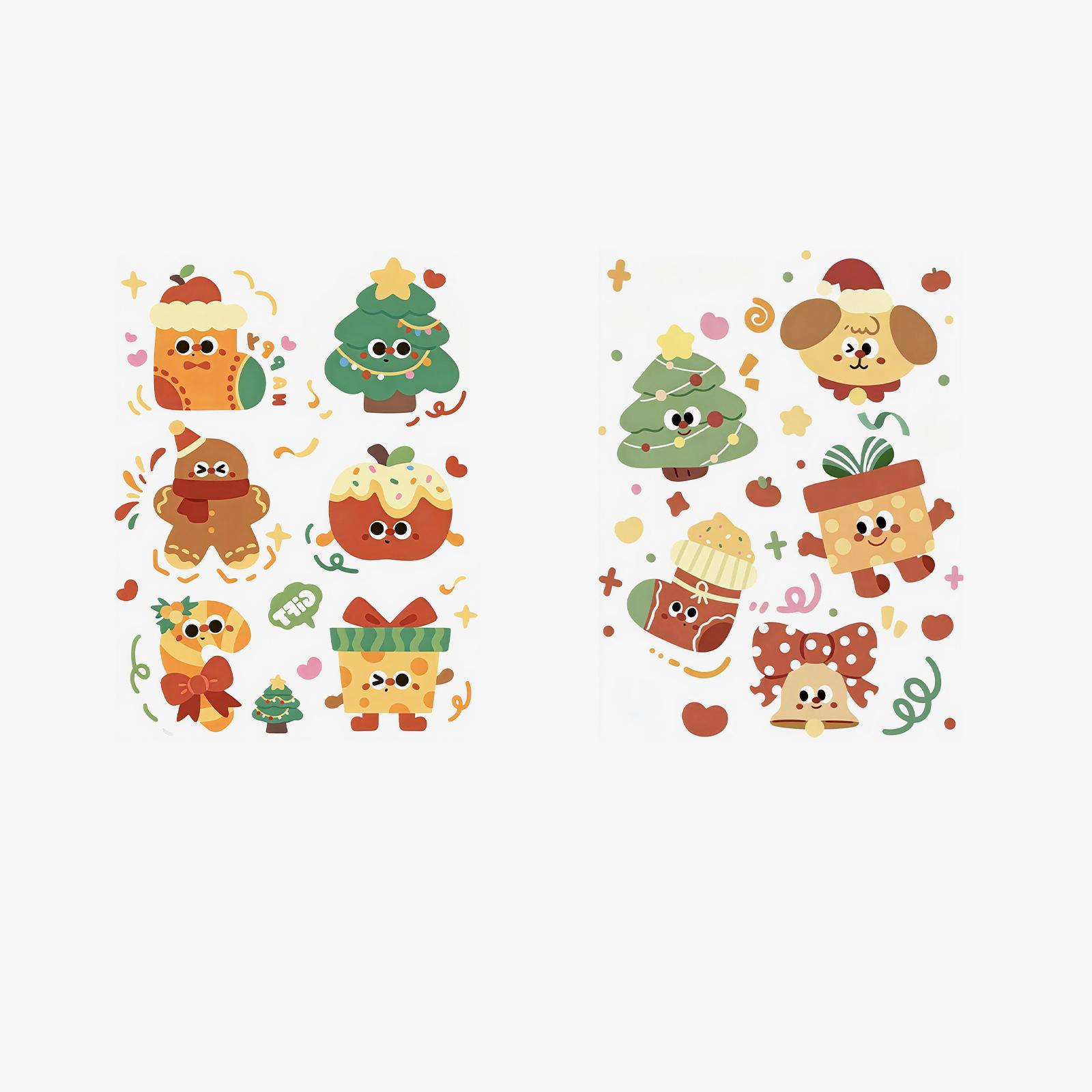 

Cute Christmas Cartoon Tattoo Sticker, Waterproof And Long-Lasting, Women S Big Arm Childlike Simulation Tattoo 12*19