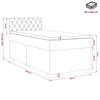 Box Spring Bed with Mattress Dark Blue 80 X 200 Cm Velvet