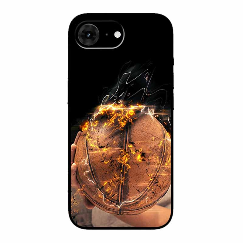 For iPhone 16e 2025 Case 16 E Coque Flowers Black Silicone Soft Back Cover Case For iPhone 16e Phone Cases 6.1" Funda Shockproof