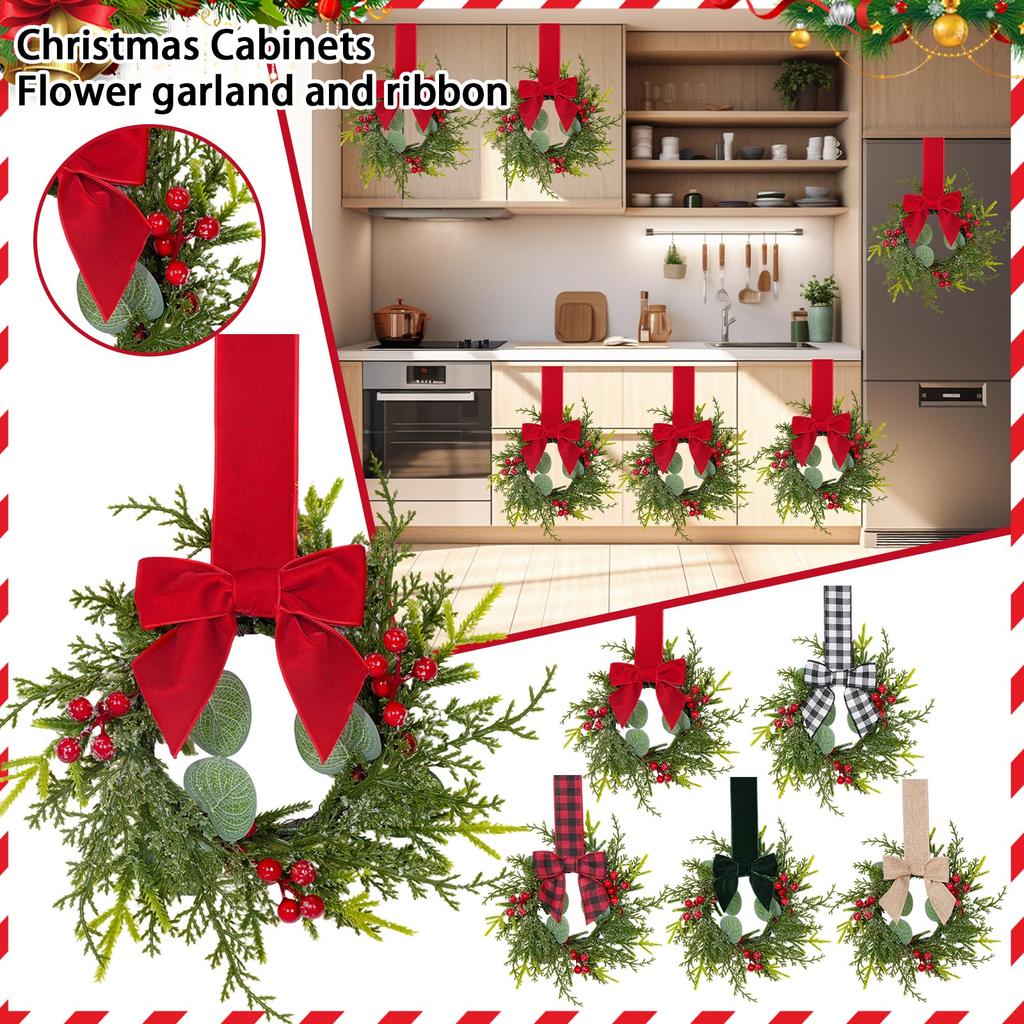 3D Snowflake Christmas Cabinet Garland Ribbon for Holiday Home Decor