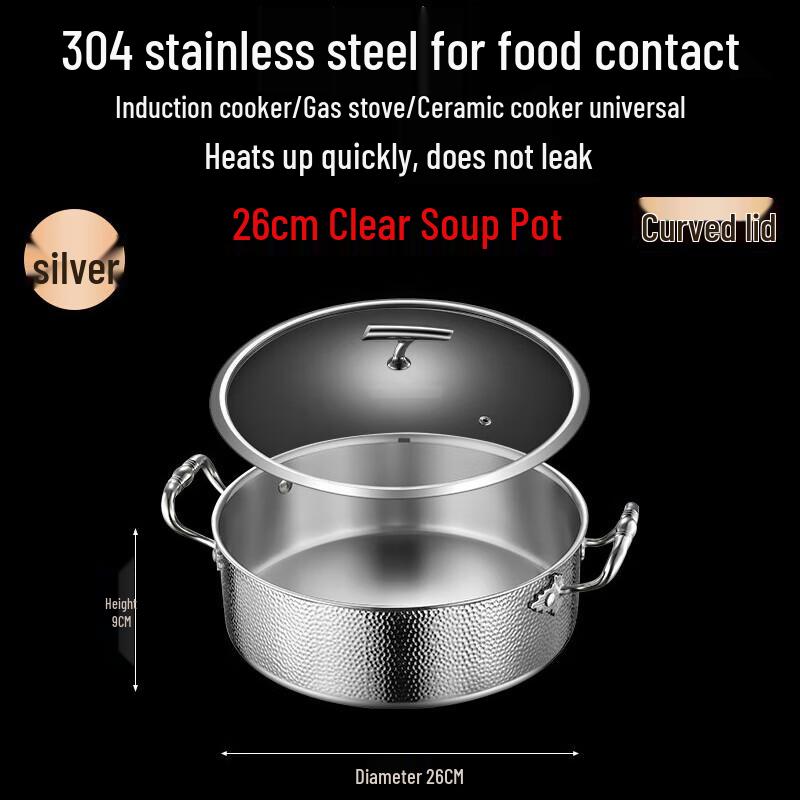 Fapao 304 Stainless Steel Hammered Hot Pot