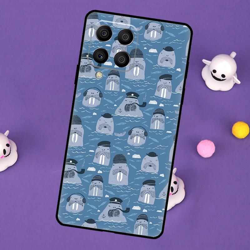 Cute Walrus Cover For Samsung Galaxy M32 M52 M12 M13 M33 M23 M53 M15 M55 M31 M51 M14 M34 M54 M20 Case