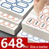 Self-Adhesive Handwritten Labels: Paper Office Memo Stickers for Classification and Marking