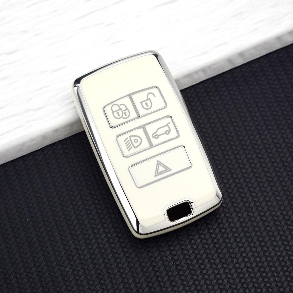 TPU Car Key Case Cover for Land Rover Range Rover Discovery 5 Sport 2018 for Jaguar XEL E-PACE 2019 Auto Holder Keychain Shell