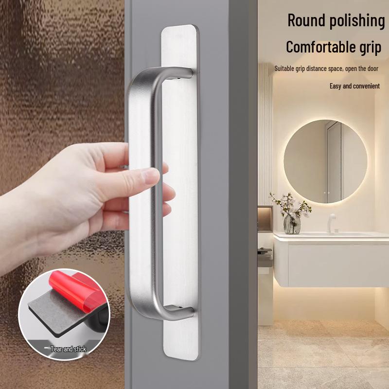 Aluminum Alloy No-Drill Handle for Glass, Wood, or Wardrobe Doors and Windows