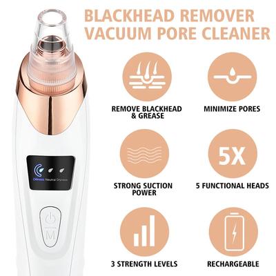 Aspirateur électrique pour éliminer les points noirs, nettoyeur d'acné, nettoyage en profondeur du visage, nettoyeur de pores, Machine, outils de soins de la peau