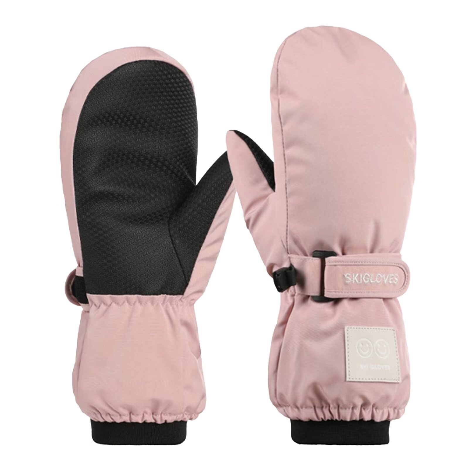 

LEZOOY Сноуборд и Лыжи Возрасты Идеально для и На улице для Девочек и Мальчиков Детские Перчатки-варежки, 10-15, Водонепроницаемые, Ветрозащитные, Теплые, розовый