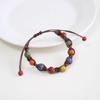 Fashion Ladies Retro Braided Strap Ceramic Beads Bracelet