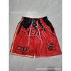 Miami Heat Basketball Shorts Men City White Black Rainbow Print Performance Sportswear Cotton Athletic Pants