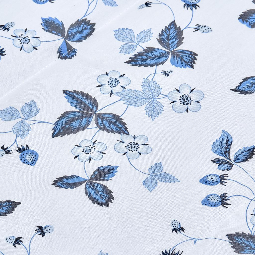 Nishikawa Wedgwood Quilted Blanket, Single, Washable, Strawberry and Ink Blue, Soft and Lightweight, Blue, FE05103601