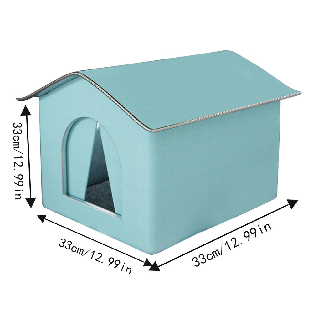 Outdoor Cat House Foldable Warm Pet House Waterproof Rainproof Kitten Cave Pet Tent Bunny Bed For Feral Cat Puppy