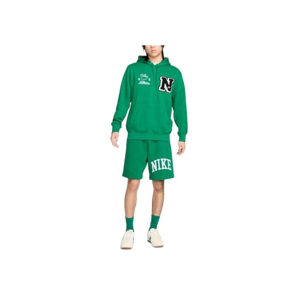 Nike Letter Embroidery Hooded Drawstring Long Sleeve Sweatshirt Men sweatshirt Green FN3101-365