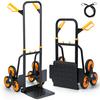 Stair Dolly Stair Climbing Hand Truck 200kg Heavy Duty Stair Climber Thickened Upgraded Steel Tube Dolly Cart Stair Climbing Trolley