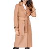 Cintura da Donna, Collo a Revers Doppiopetto, Cappotto di Lana, Cappotto