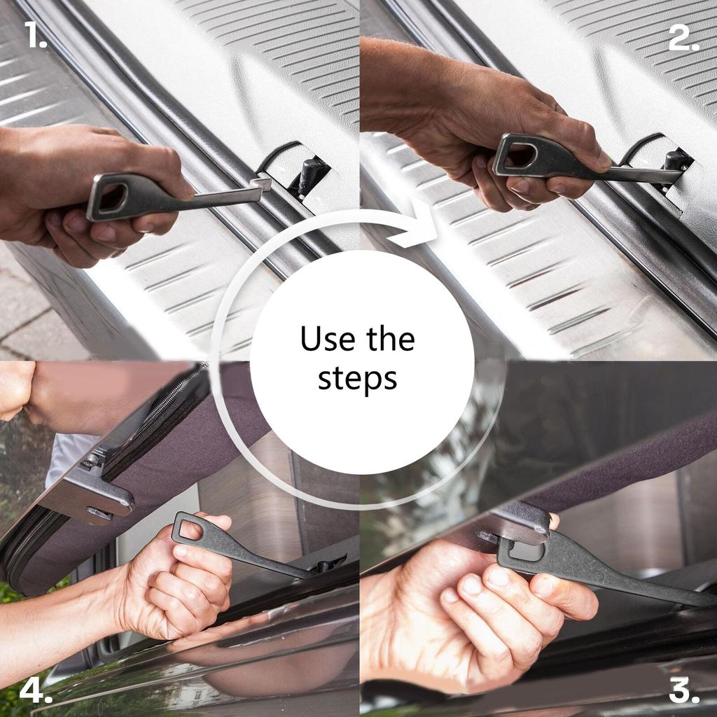 Aufgewerteter Heckklappen-Türabstandshalter Frischluftzufuhr Entlüftung Verriegelung Verlängerungshaken Heckklappenhalterung Geeignet für T4 T5 T6