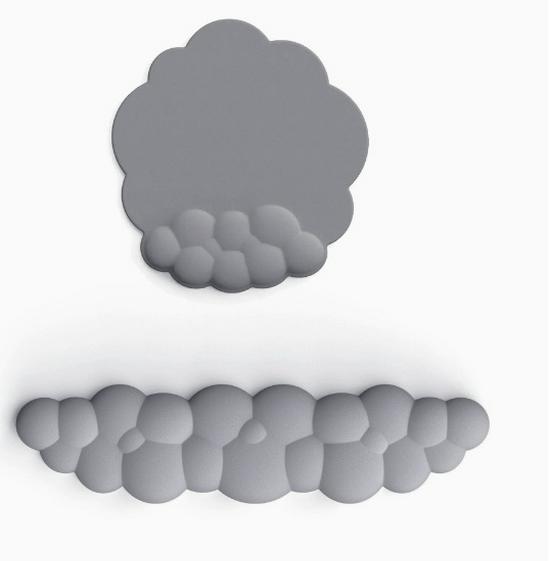 High-Value Silicone Cloud Wrist Rest Mouse Pad and Keyboard Support - Office Essential