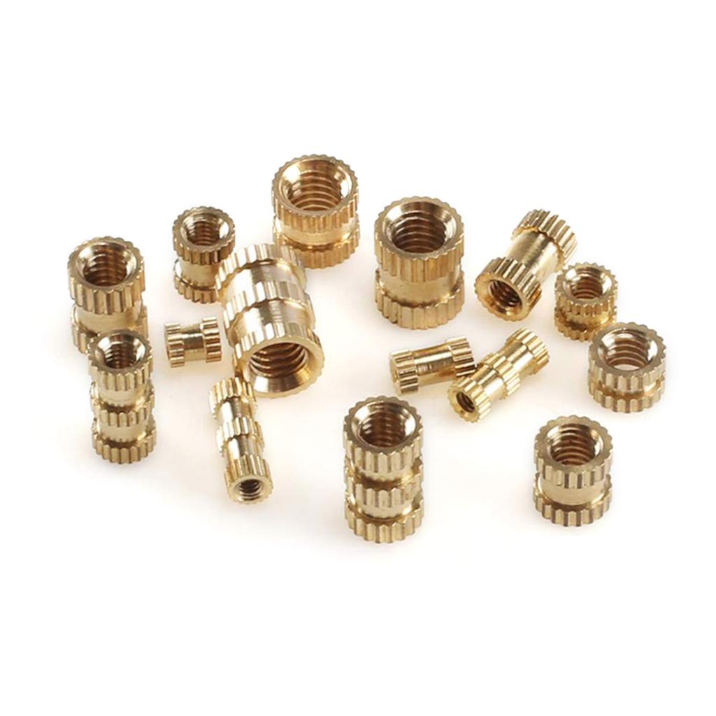 330pcs Brass Threaded Inserts Assortment Insert Brass Insert Assortment Kits Brass Female Knurled Nuts Simple Operation