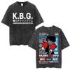 Hot Sale Vintage Acid Washed T-shirt Anime Hajime No Ippo Kamogawa Boxing Gym Makunouchi Fighting Tees Men Fashion Oversized Top