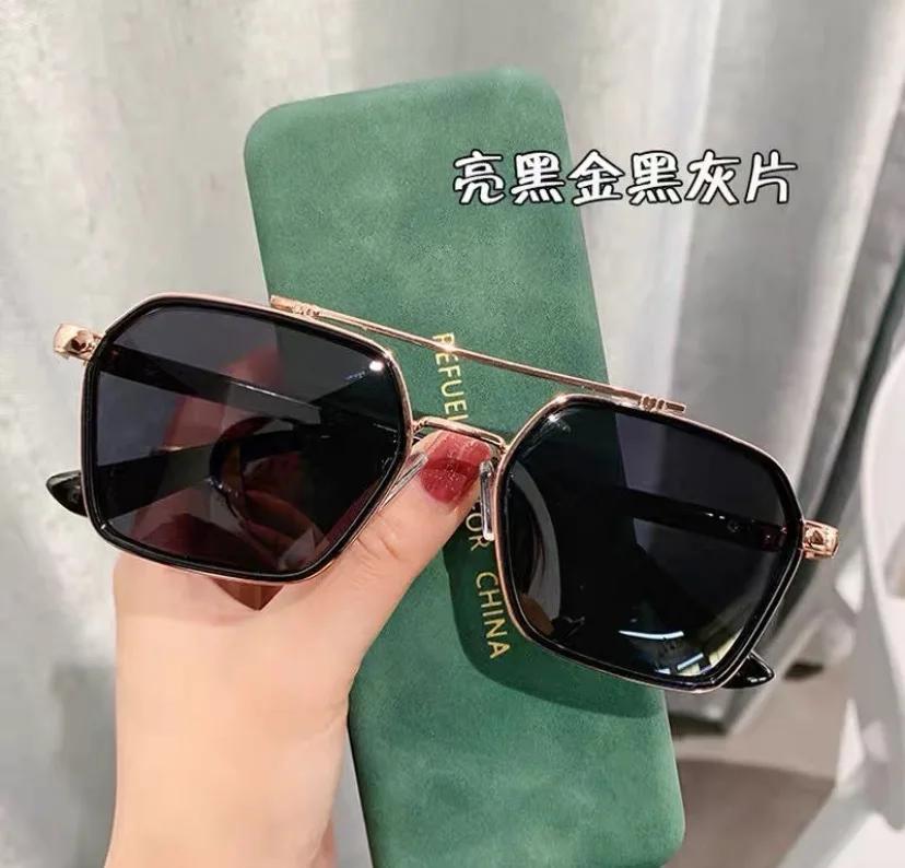 New Double Beam Men'S Sunglasses Ocean Blue Woman Eyewear Driving Sun Shading Glasses Outdoor Fishing Uv400